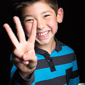 Three finger peace sign AI image