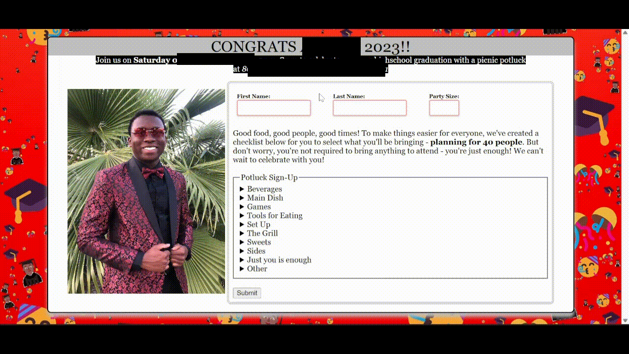 Graduation Party Invite Site