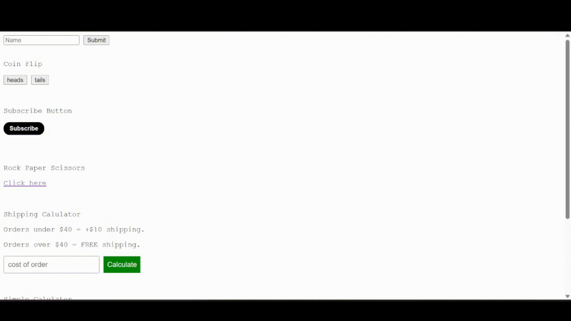 SuperSimpleDev DOM Projects JS